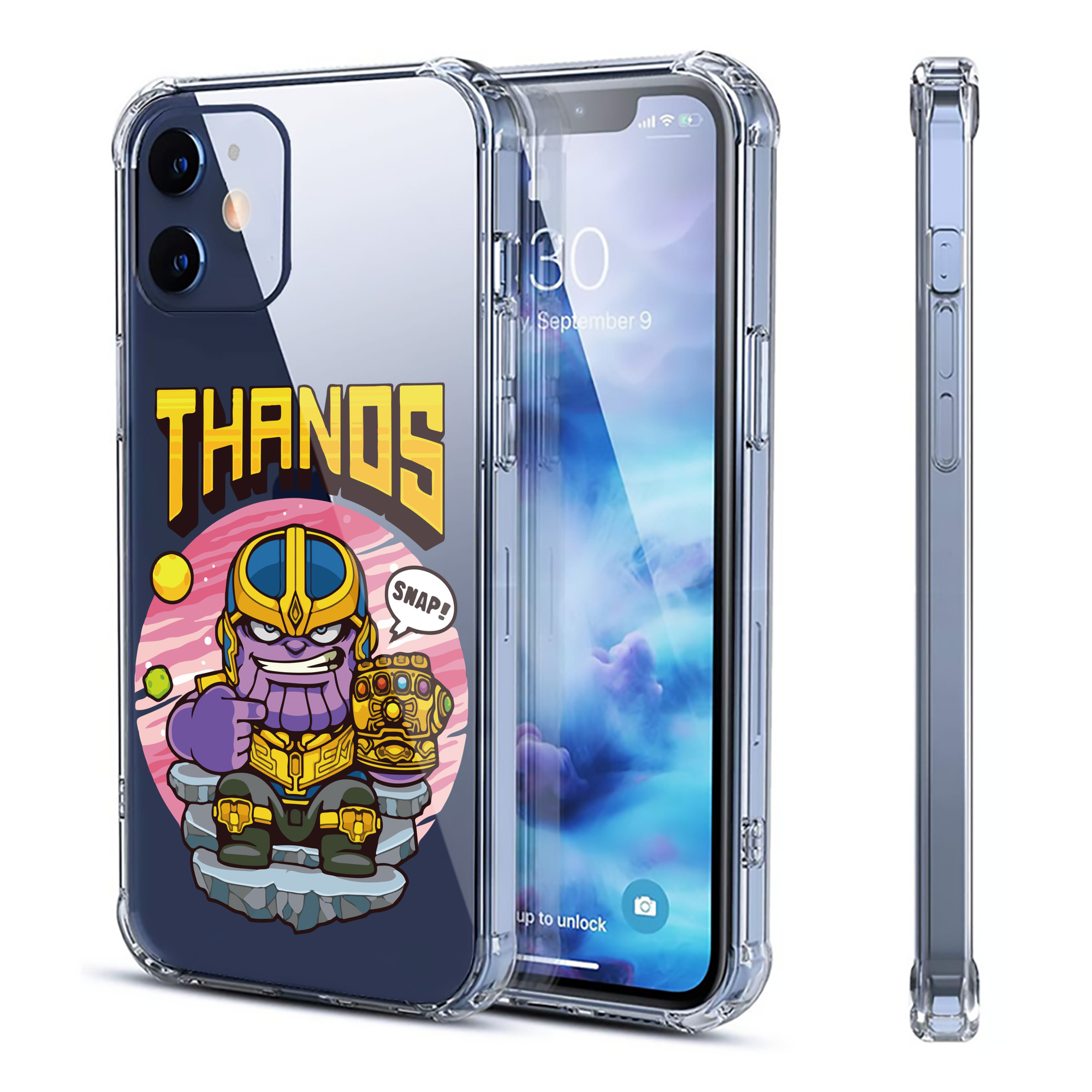（画像用） アベンジャーズ The Avengers 【iPhone 12シリーズ対応】透明スマホケース（クリアソフトケース）